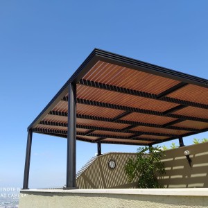 פרגולות אלומיניום דמוי עץ